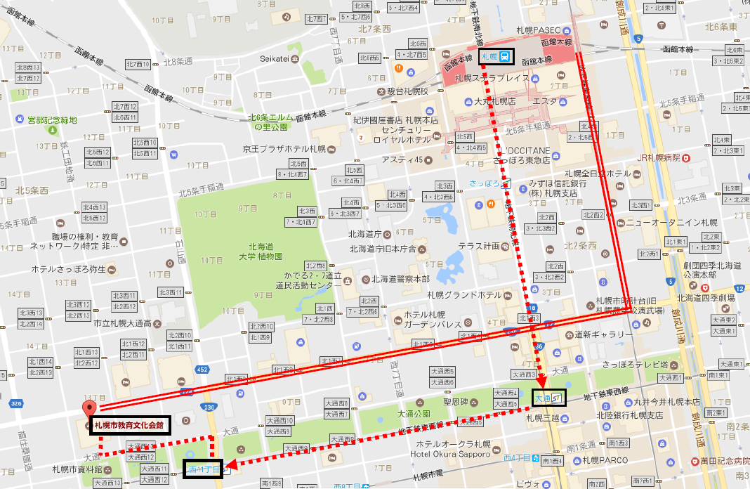 会場までの地図